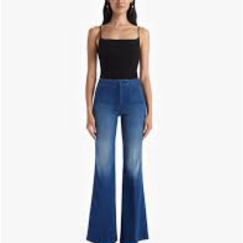 MOTHER The Dart Doozy Wide Leg Flare Jeans Second Thyme Around Size 25